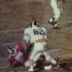Rare photographic proof I ever played football. But I'm attacking in this photo -- a powerful life lesson. 