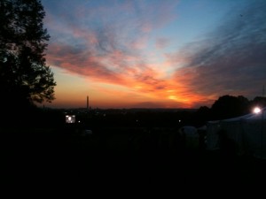 Sunrise over Washington DC before the 2010 Marine Corps Marathon.